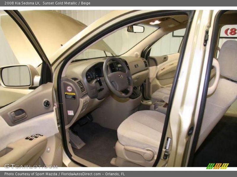 Sunset Gold Metallic / Beige 2008 Kia Sedona LX