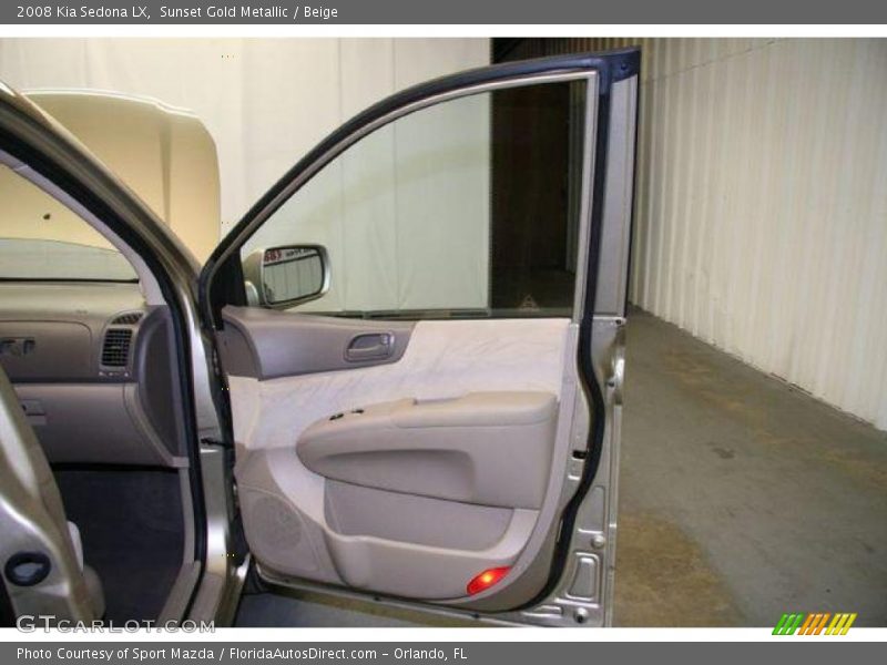 Sunset Gold Metallic / Beige 2008 Kia Sedona LX