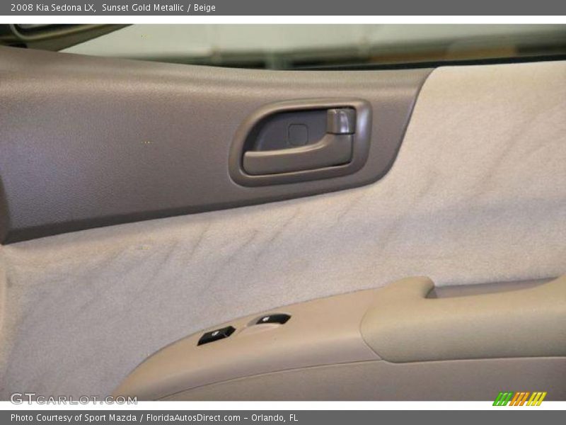 Sunset Gold Metallic / Beige 2008 Kia Sedona LX