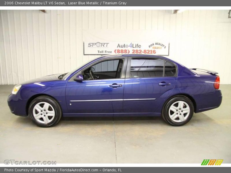 Laser Blue Metallic / Titanium Gray 2006 Chevrolet Malibu LT V6 Sedan