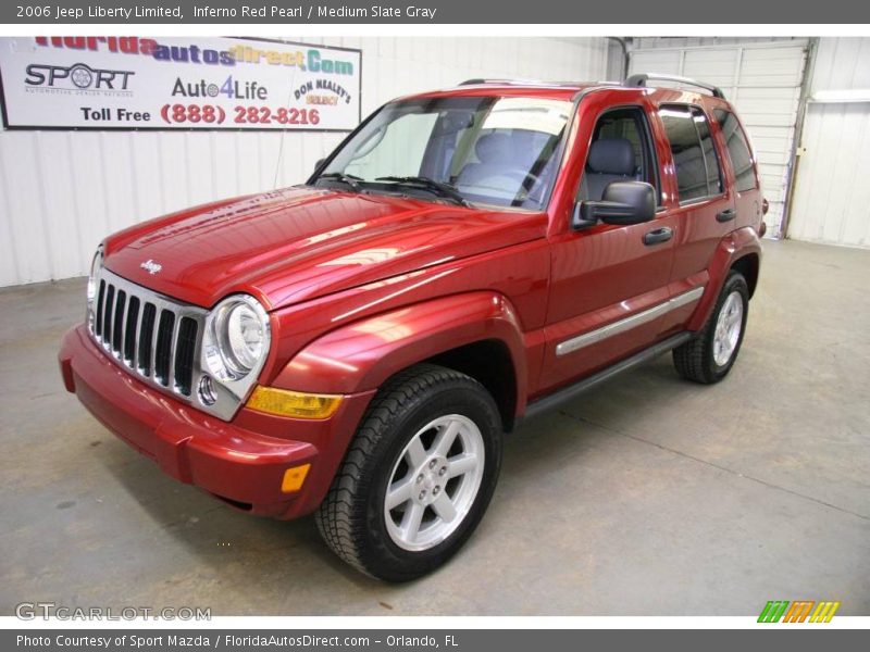 Inferno Red Pearl / Medium Slate Gray 2006 Jeep Liberty Limited