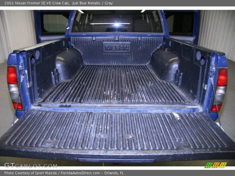 Just Blue Metallic / Gray 2001 Nissan Frontier SE V6 Crew Cab