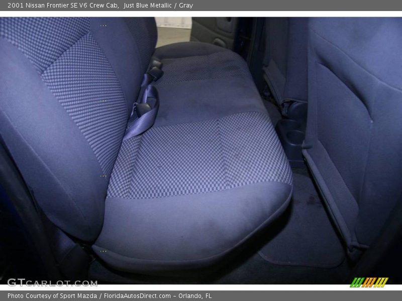 Just Blue Metallic / Gray 2001 Nissan Frontier SE V6 Crew Cab