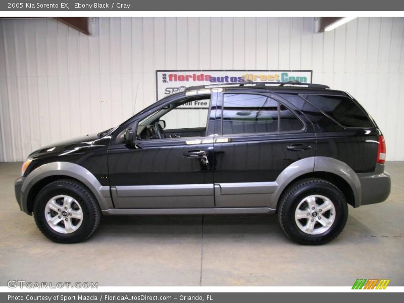 Ebony Black / Gray 2005 Kia Sorento EX