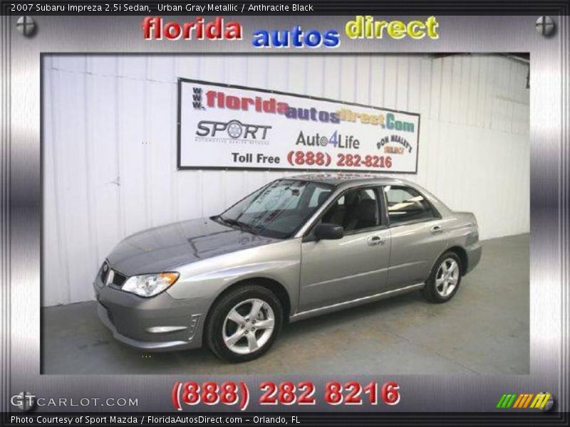 Urban Gray Metallic / Anthracite Black 2007 Subaru Impreza 2.5i Sedan