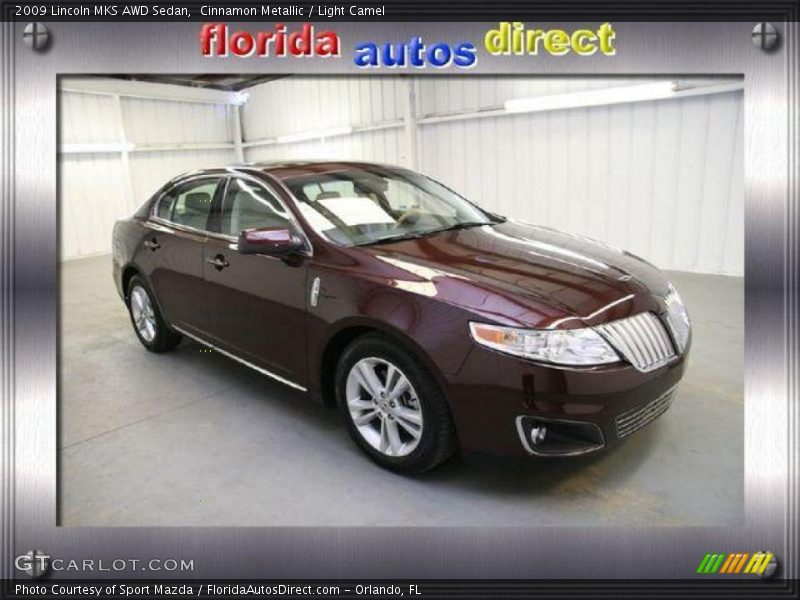 Cinnamon Metallic / Light Camel 2009 Lincoln MKS AWD Sedan