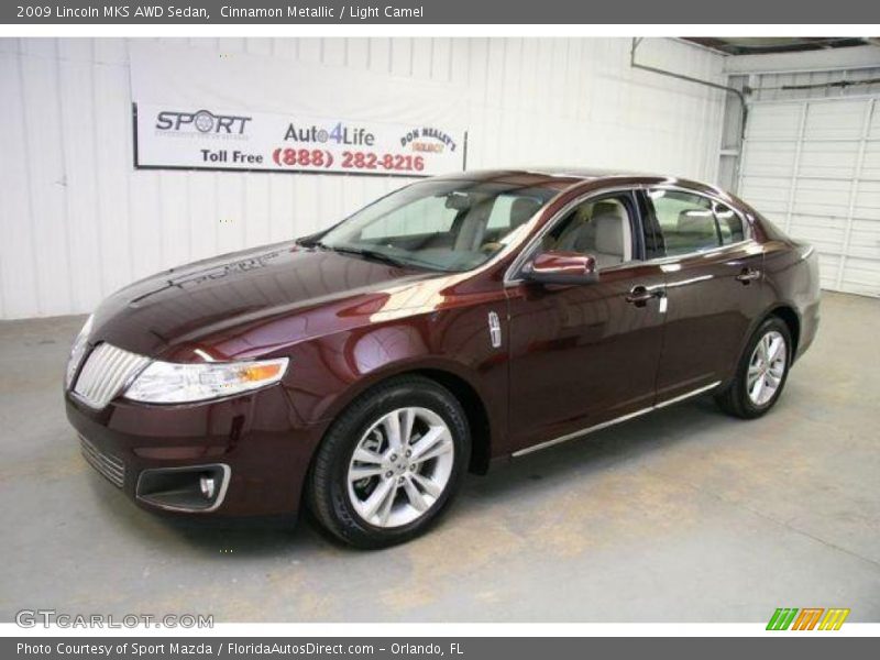 Cinnamon Metallic / Light Camel 2009 Lincoln MKS AWD Sedan