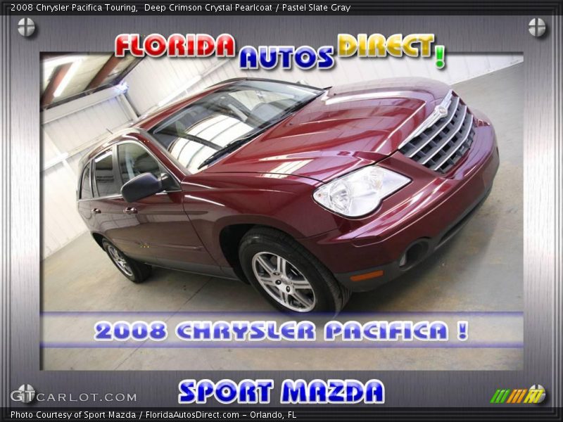 Deep Crimson Crystal Pearlcoat / Pastel Slate Gray 2008 Chrysler Pacifica Touring