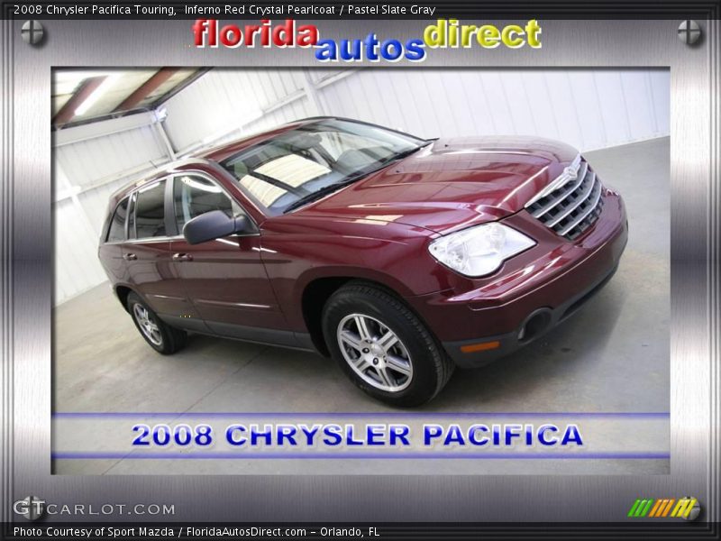 Inferno Red Crystal Pearlcoat / Pastel Slate Gray 2008 Chrysler Pacifica Touring