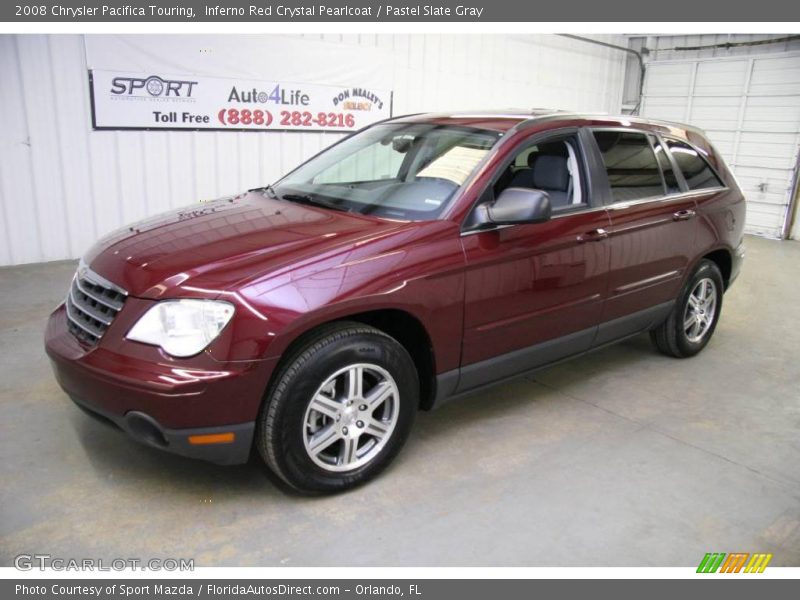 Inferno Red Crystal Pearlcoat / Pastel Slate Gray 2008 Chrysler Pacifica Touring