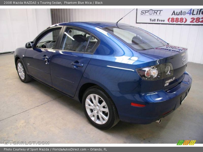 Phantom Blue Mica / Black 2008 Mazda MAZDA3 s Touring Sedan