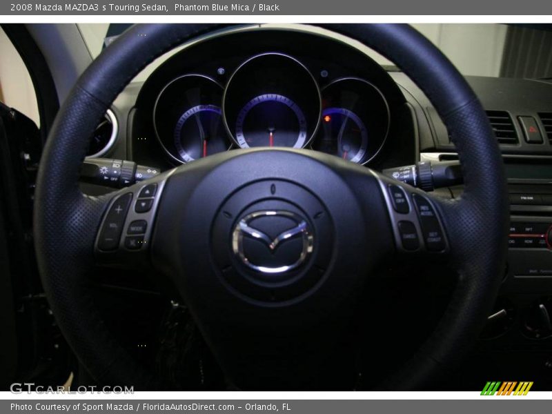 Phantom Blue Mica / Black 2008 Mazda MAZDA3 s Touring Sedan