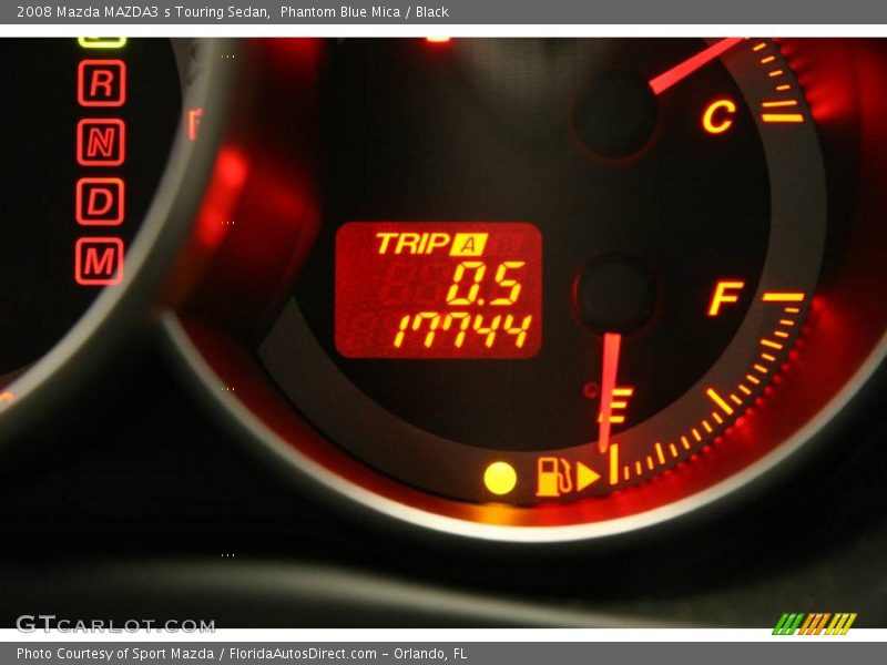 Phantom Blue Mica / Black 2008 Mazda MAZDA3 s Touring Sedan
