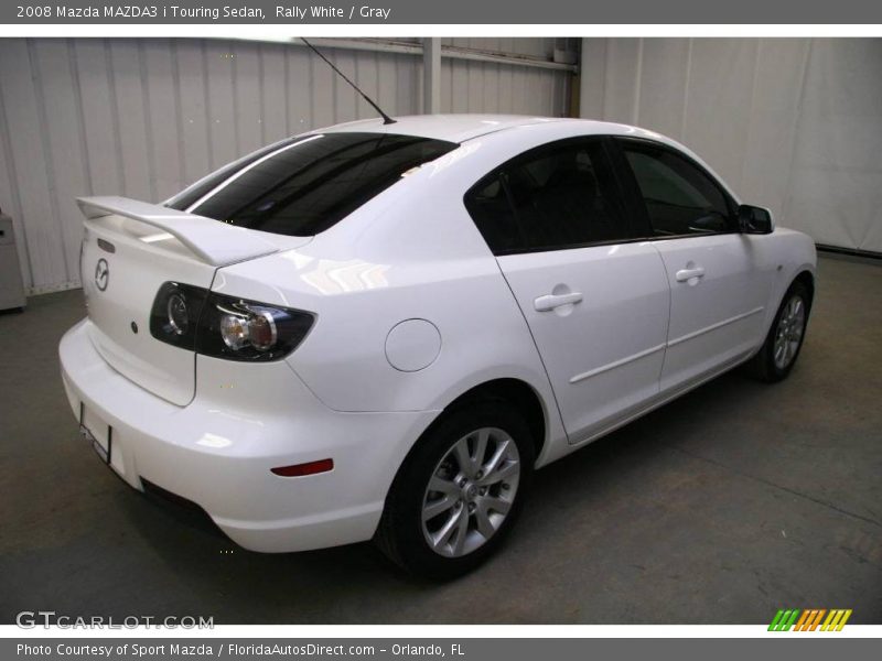 Rally White / Gray 2008 Mazda MAZDA3 i Touring Sedan