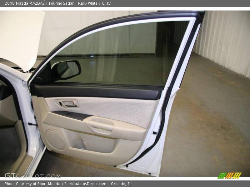 Rally White / Gray 2008 Mazda MAZDA3 i Touring Sedan