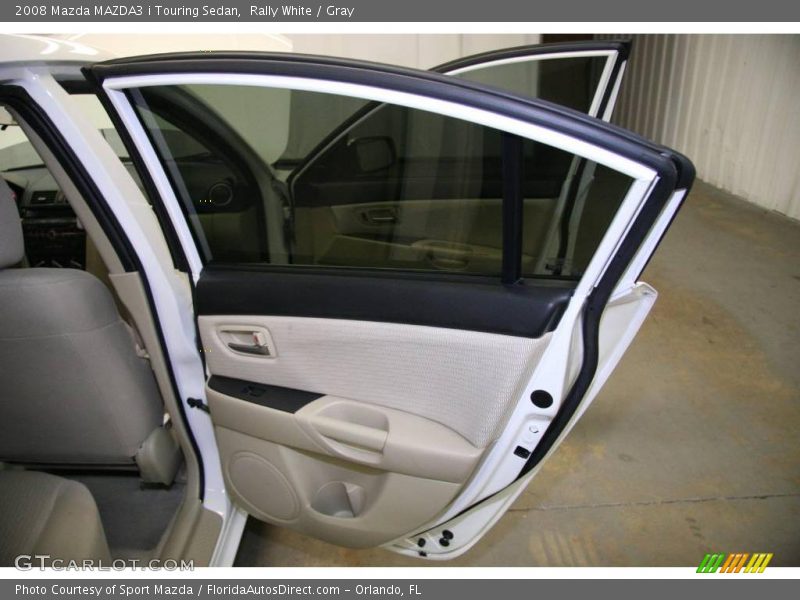 Rally White / Gray 2008 Mazda MAZDA3 i Touring Sedan