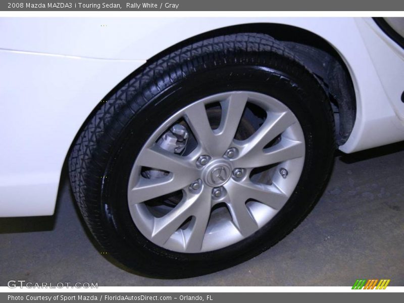 Rally White / Gray 2008 Mazda MAZDA3 i Touring Sedan