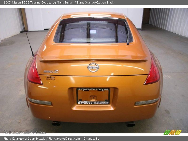 Le Mans Sunset / Burnt Orange/Carbon Black 2003 Nissan 350Z Touring Coupe