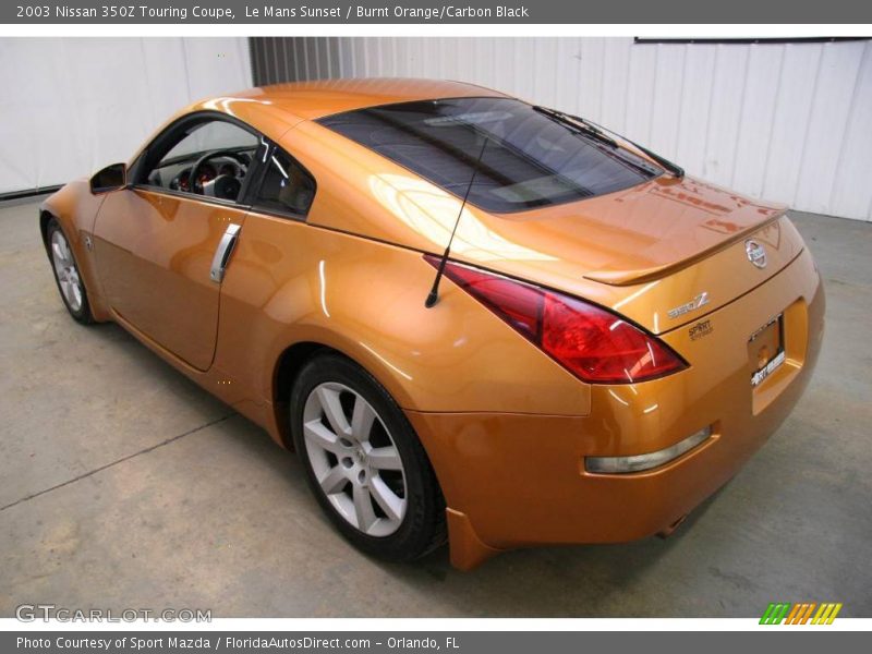 Le Mans Sunset / Burnt Orange/Carbon Black 2003 Nissan 350Z Touring Coupe