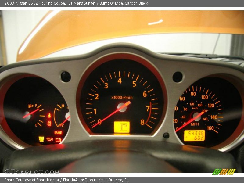 Le Mans Sunset / Burnt Orange/Carbon Black 2003 Nissan 350Z Touring Coupe