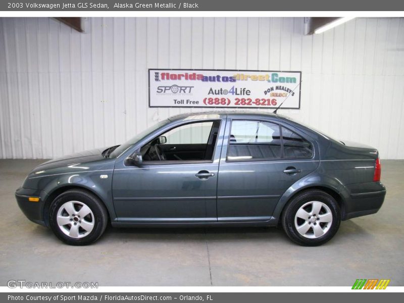 Alaska Green Metallic / Black 2003 Volkswagen Jetta GLS Sedan
