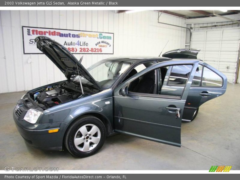 Alaska Green Metallic / Black 2003 Volkswagen Jetta GLS Sedan