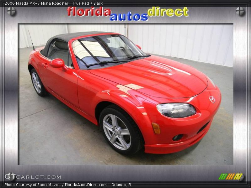 True Red / Black 2006 Mazda MX-5 Miata Roadster