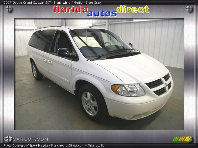 Stone White / Medium Slate Gray 2007 Dodge Grand Caravan SXT