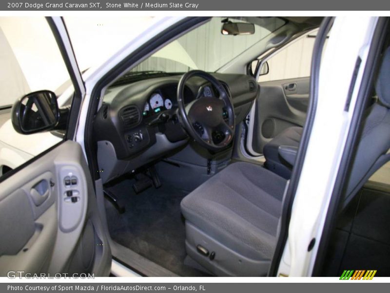 Stone White / Medium Slate Gray 2007 Dodge Grand Caravan SXT