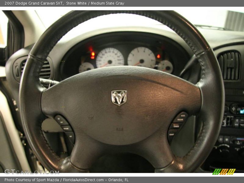 Stone White / Medium Slate Gray 2007 Dodge Grand Caravan SXT