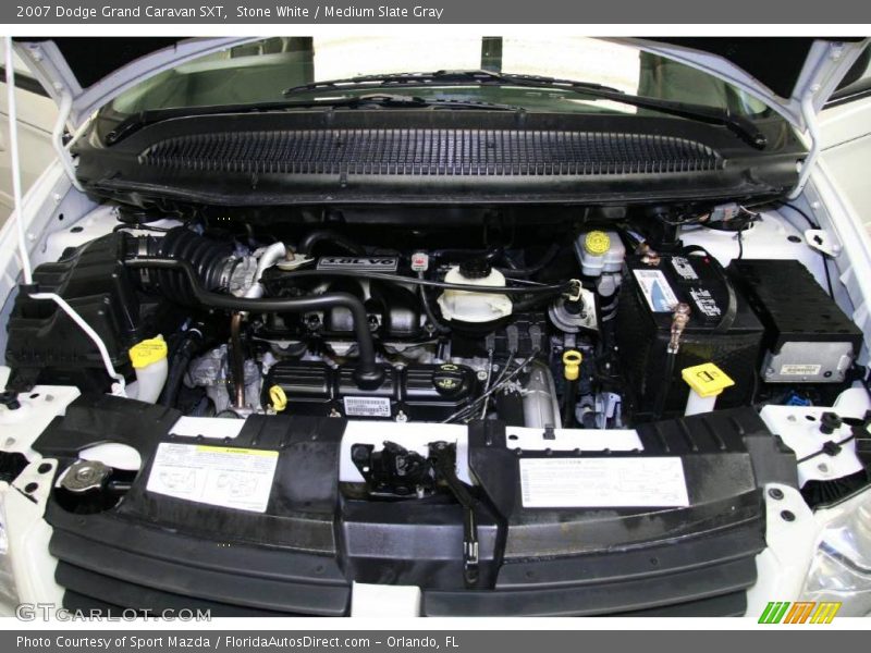 Stone White / Medium Slate Gray 2007 Dodge Grand Caravan SXT