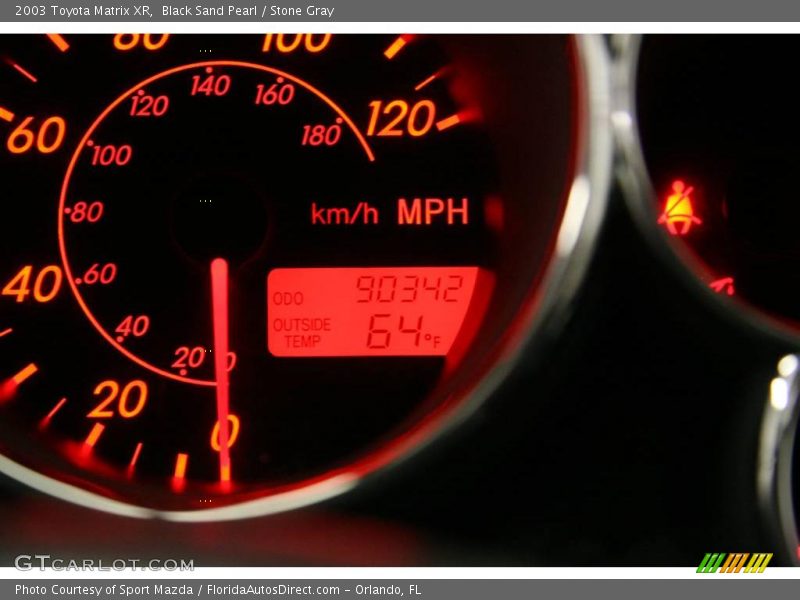 Black Sand Pearl / Stone Gray 2003 Toyota Matrix XR