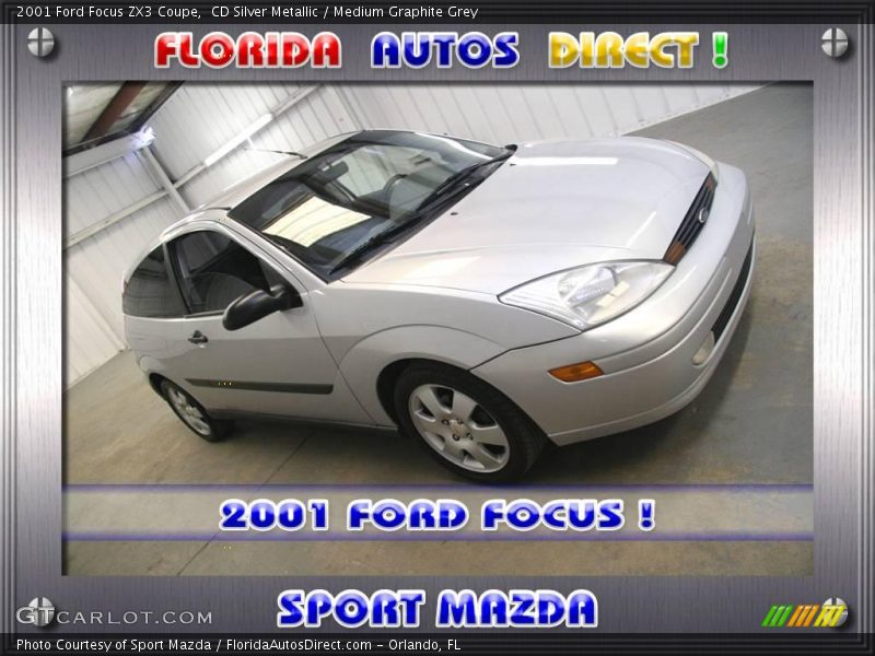 CD Silver Metallic / Medium Graphite Grey 2001 Ford Focus ZX3 Coupe