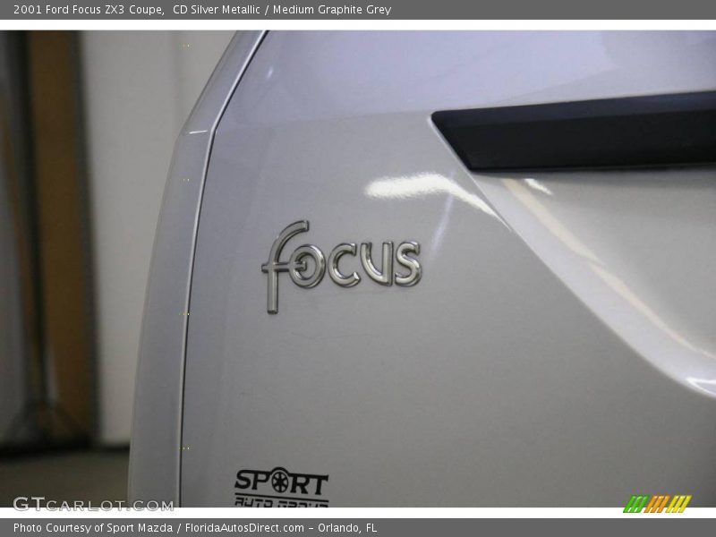 CD Silver Metallic / Medium Graphite Grey 2001 Ford Focus ZX3 Coupe