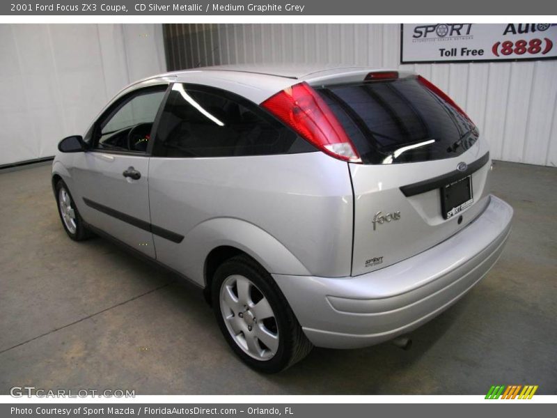 CD Silver Metallic / Medium Graphite Grey 2001 Ford Focus ZX3 Coupe
