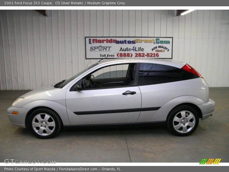 CD Silver Metallic / Medium Graphite Grey 2001 Ford Focus ZX3 Coupe