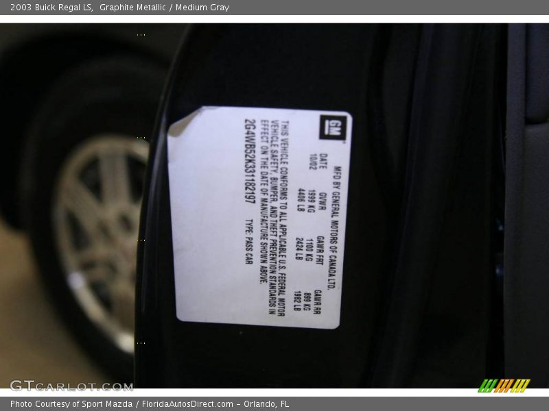 Graphite Metallic / Medium Gray 2003 Buick Regal LS