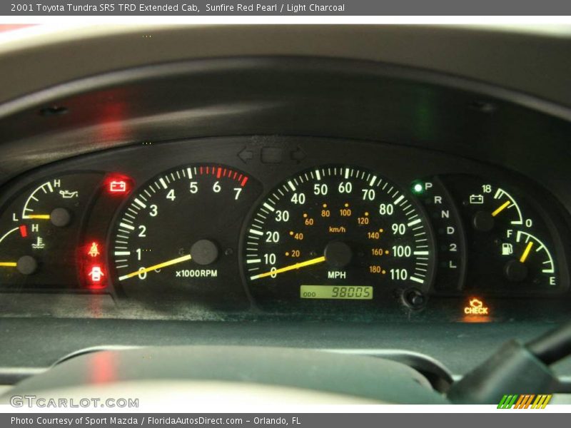 Sunfire Red Pearl / Light Charcoal 2001 Toyota Tundra SR5 TRD Extended Cab