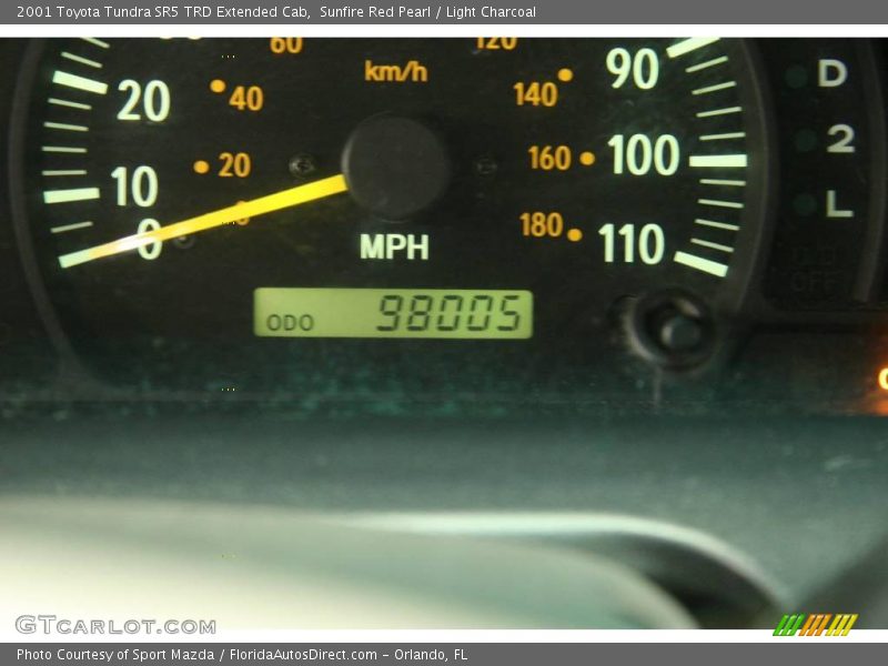 Sunfire Red Pearl / Light Charcoal 2001 Toyota Tundra SR5 TRD Extended Cab