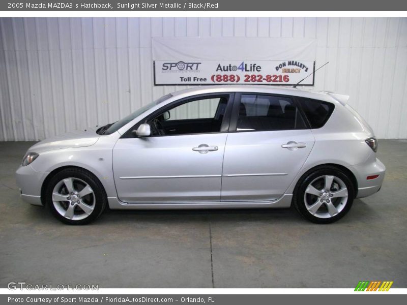 Sunlight Silver Metallic / Black/Red 2005 Mazda MAZDA3 s Hatchback