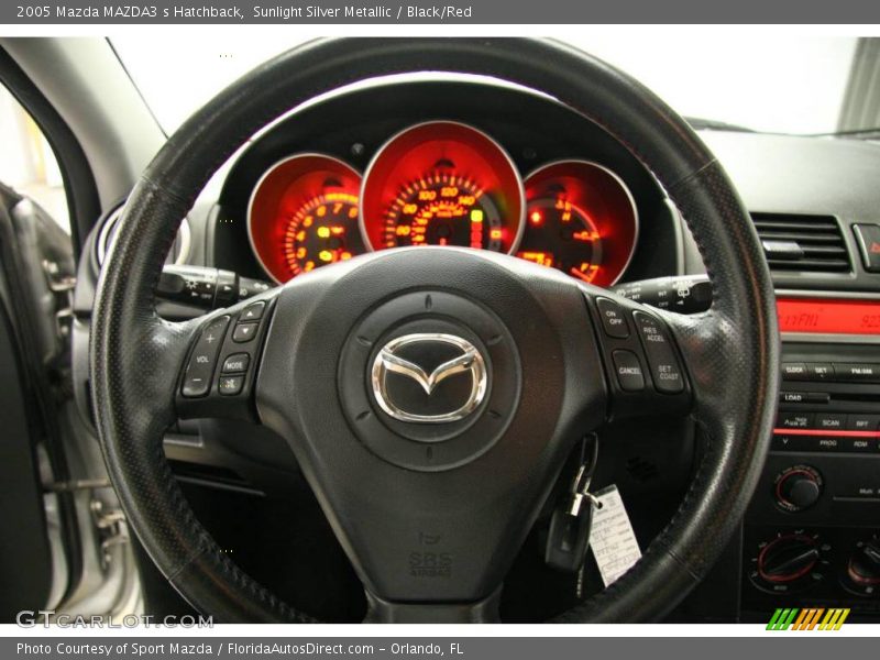 Sunlight Silver Metallic / Black/Red 2005 Mazda MAZDA3 s Hatchback
