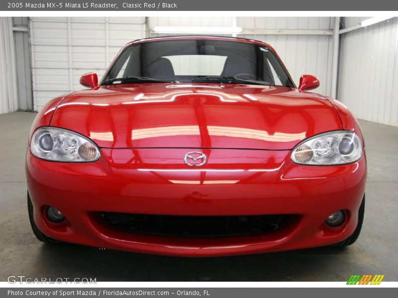 Classic Red / Black 2005 Mazda MX-5 Miata LS Roadster