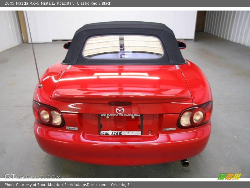 Classic Red / Black 2005 Mazda MX-5 Miata LS Roadster
