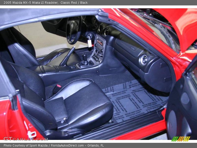 Classic Red / Black 2005 Mazda MX-5 Miata LS Roadster