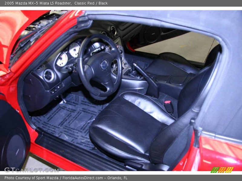 Classic Red / Black 2005 Mazda MX-5 Miata LS Roadster