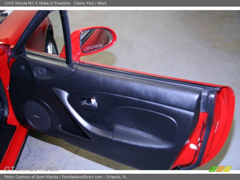 Classic Red / Black 2005 Mazda MX-5 Miata LS Roadster