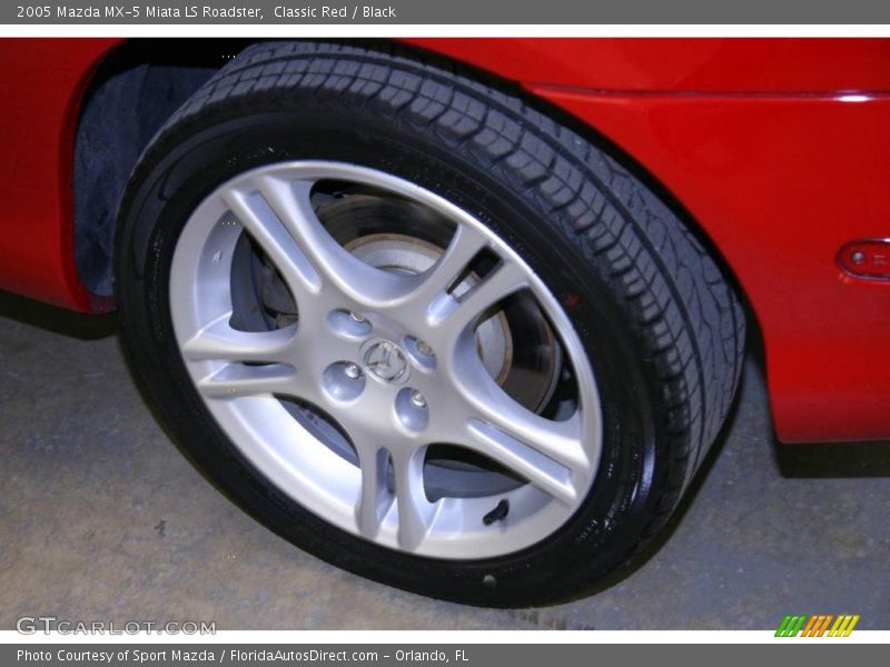 Classic Red / Black 2005 Mazda MX-5 Miata LS Roadster