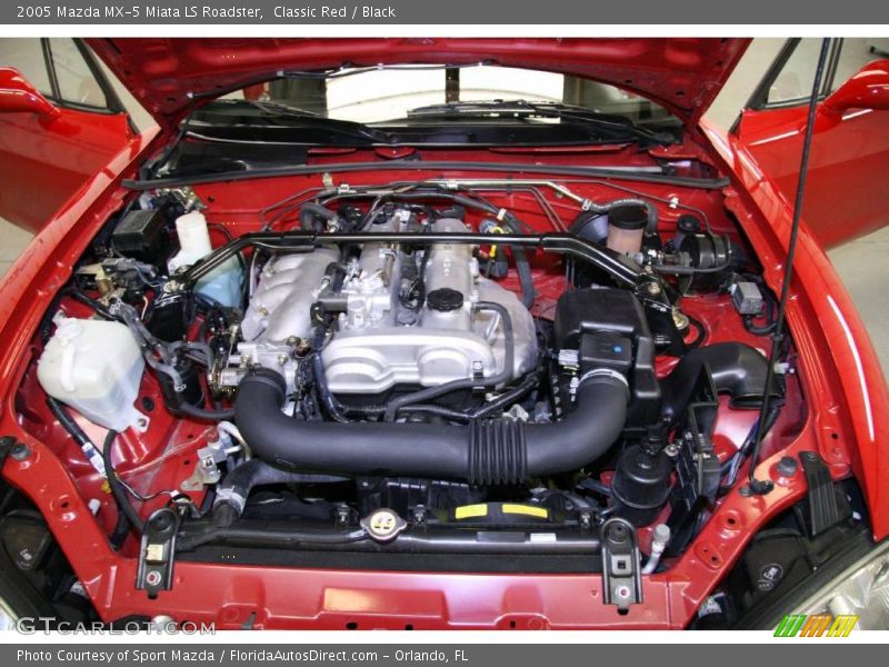 Classic Red / Black 2005 Mazda MX-5 Miata LS Roadster