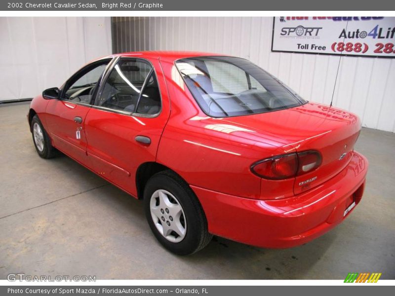 Bright Red / Graphite 2002 Chevrolet Cavalier Sedan