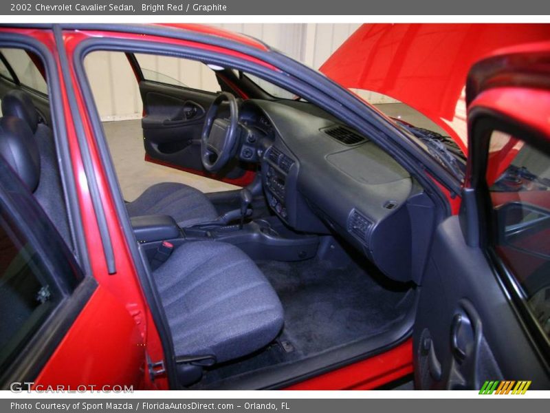 Bright Red / Graphite 2002 Chevrolet Cavalier Sedan